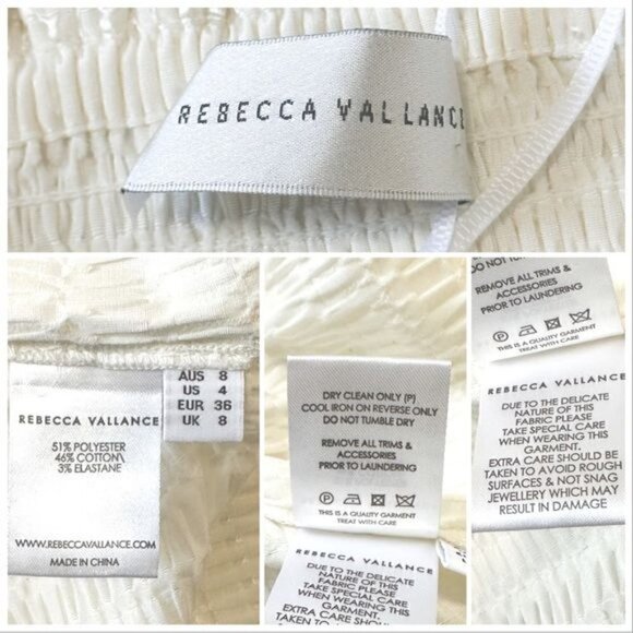 New with Tag, Rebecca Vallance Jame off-the-shoulder belted midi dress, Size 4US - Picture 9 of 11